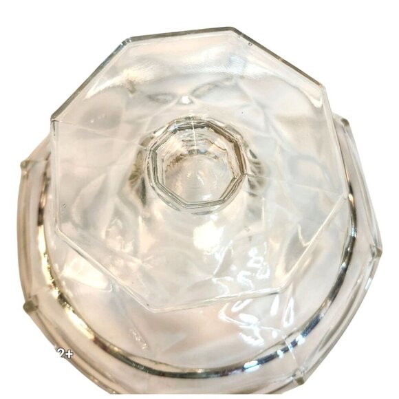 L E Smith Clear Glass Dominion Candy Dish Bowl Box With Lid 7.5" H Vintage Decor - Picture 4 of 10